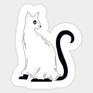 Mystery Ghost Cat Sticker